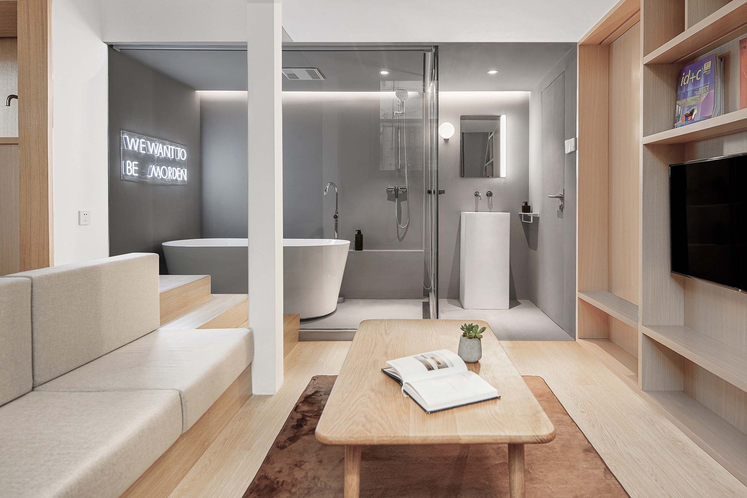 salon et salle de bain studio design 25m2 salon et salle de bain studio design 25m2