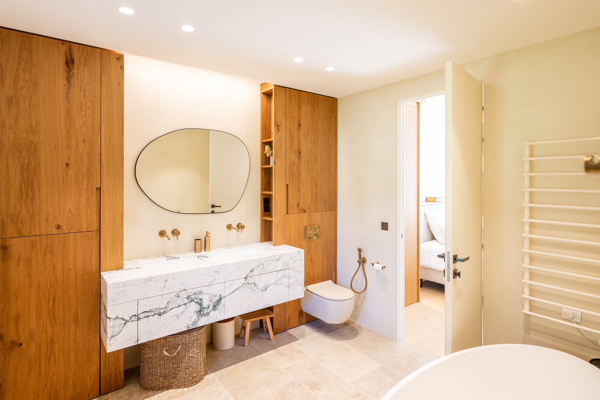 salle de bain bois et marbre salle de bain bois et marbre