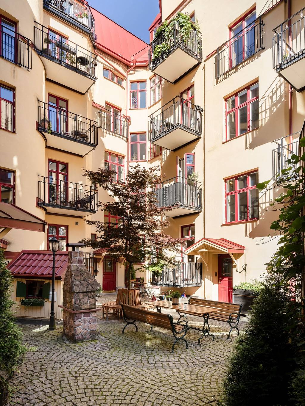 cour immeuble Suède cour immeuble Suède