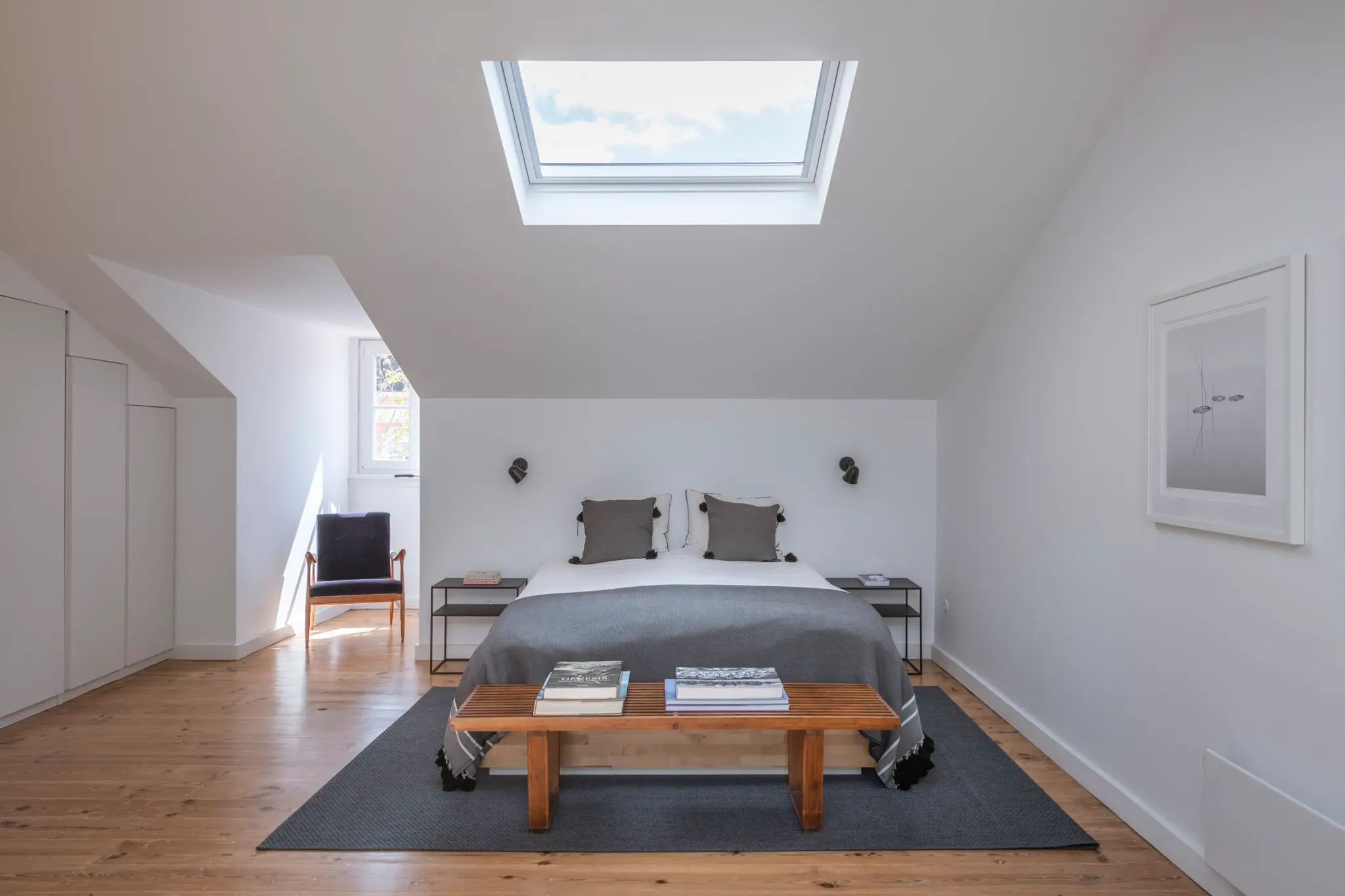 chambre mansardée avec velux