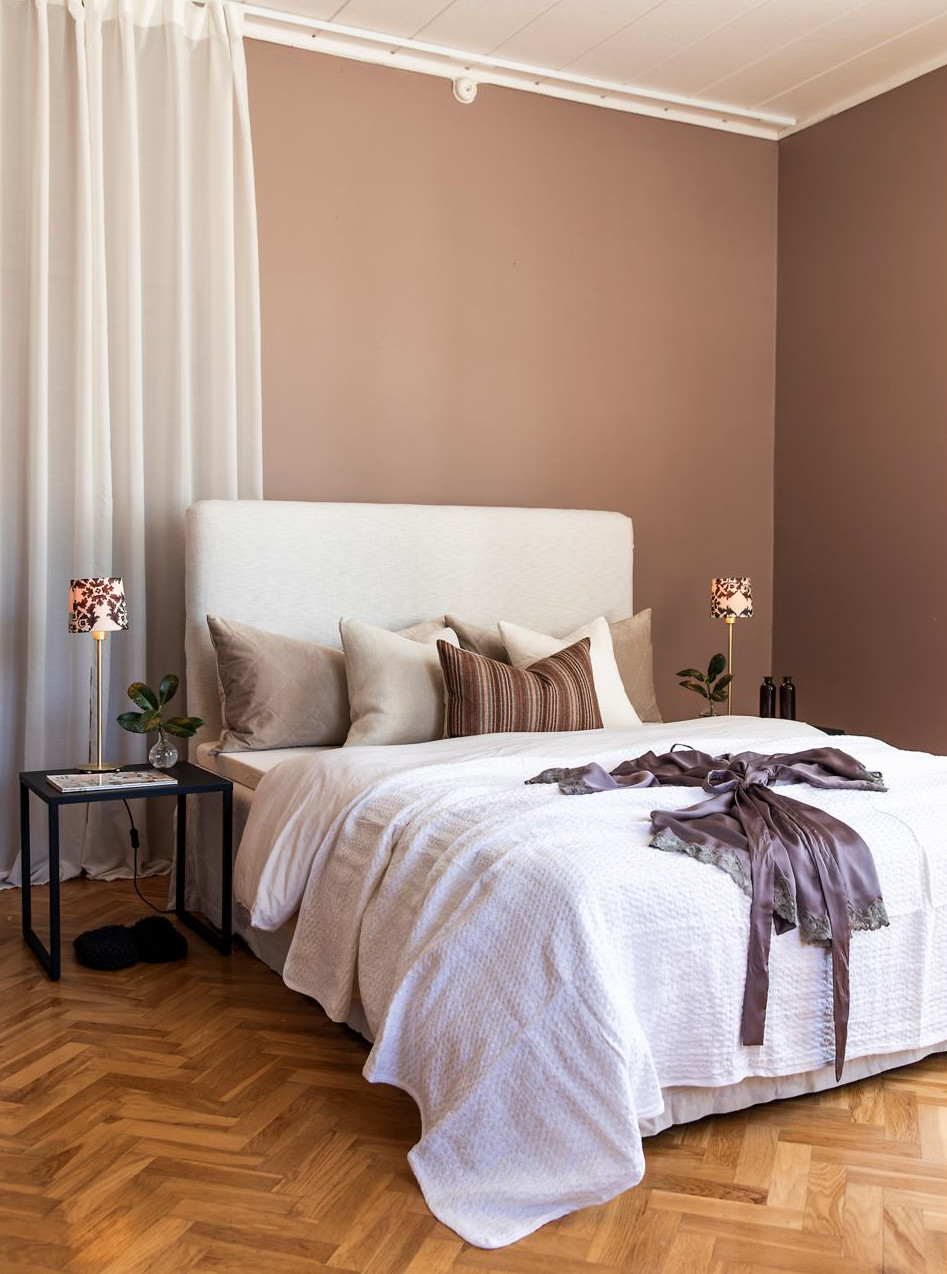chambre mur terracotta décoration minimaliste chambre mur terracotta décoration minimaliste