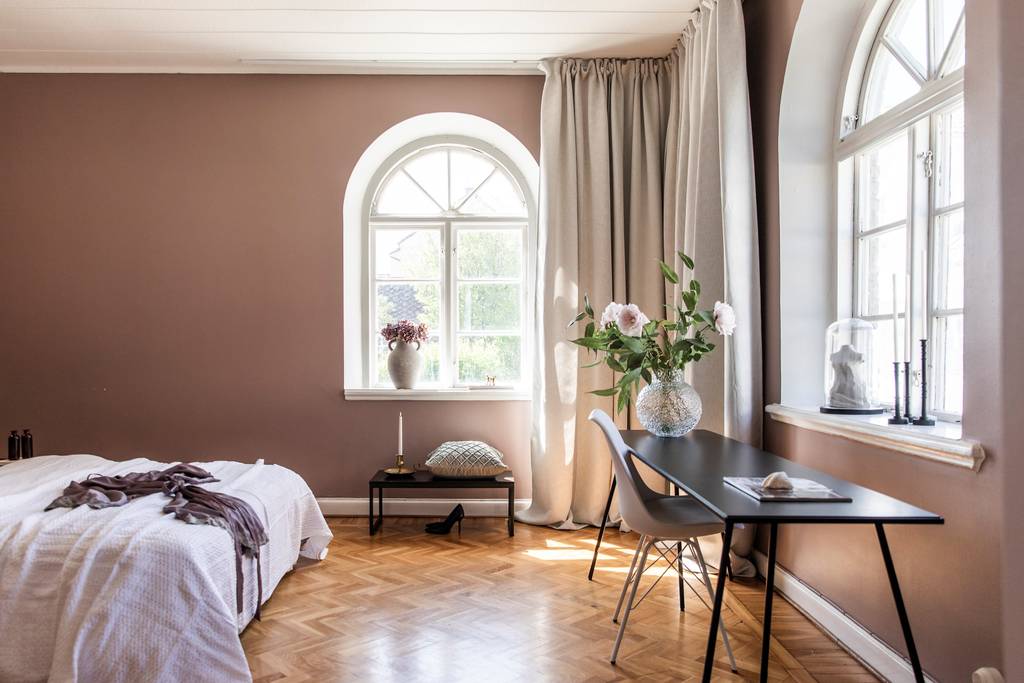 chambre mur terracotta fenêtre cintrée chambre mur terracotta fenêtre cintrée