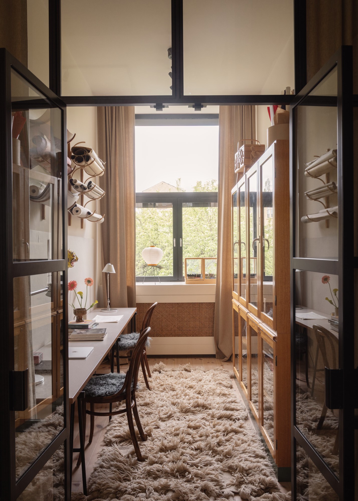 bureau avec porte verrière