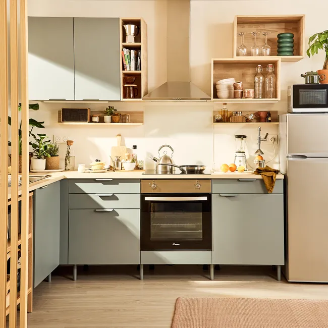 cuisine Leroy Merlin 2025 verte et bois cuisine Leroy Merlin 2025 verte et bois