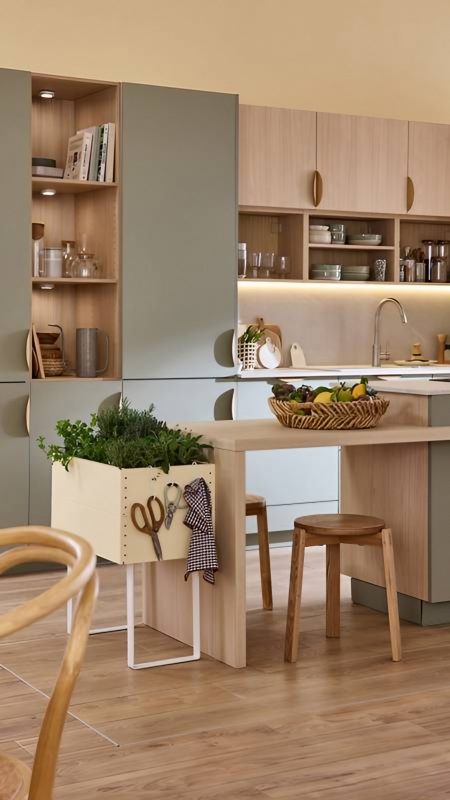 cuisine Leroy Merlin 2025 verte et bois cuisine Leroy Merlin 2025 verte et bois