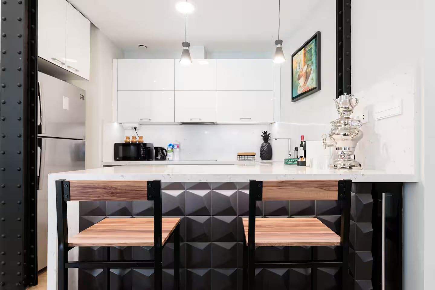 cuisine ouverte décoration contemporaine appartement Madrid cuisine ouverte décoration contemporaine appartement Madrid