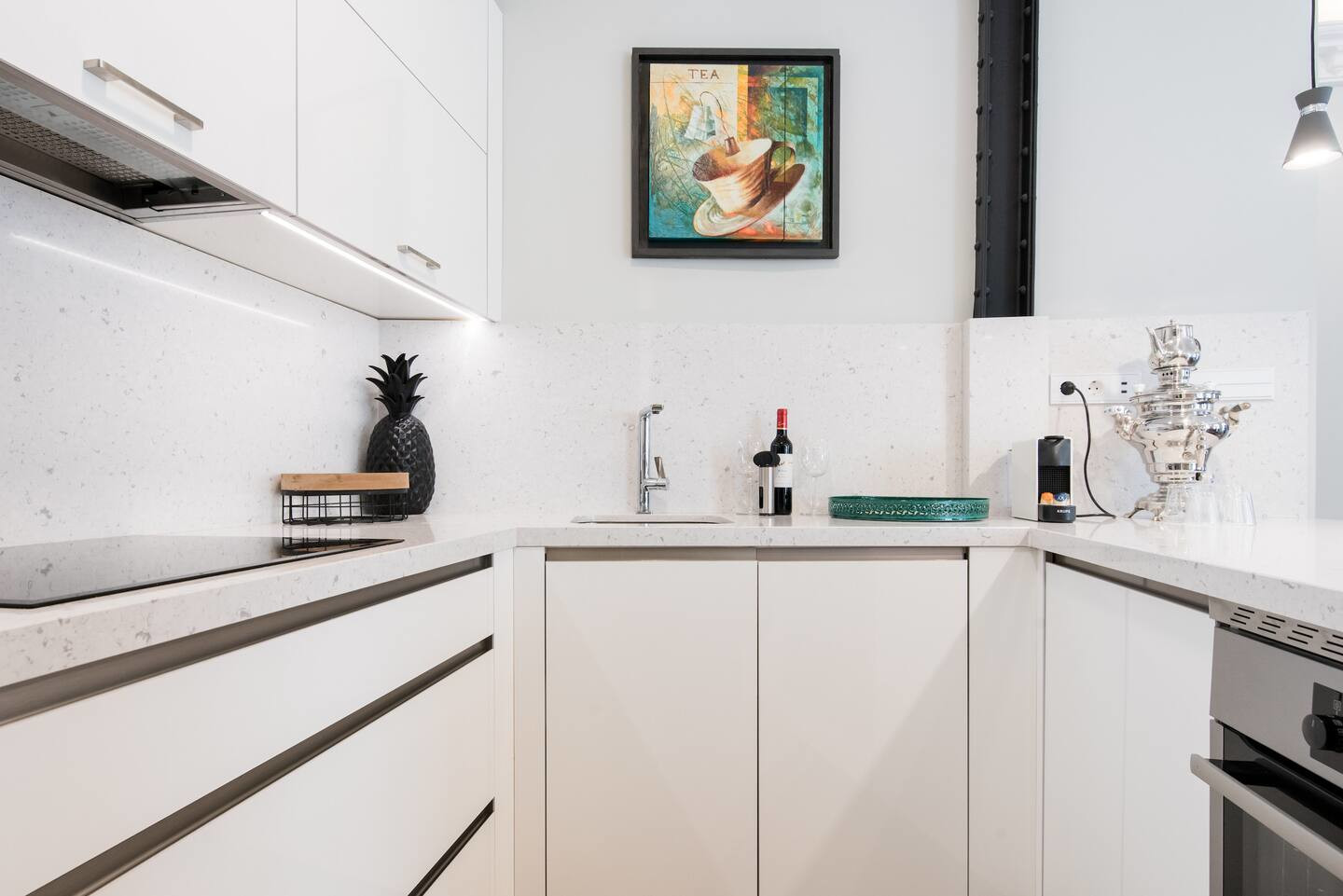 cuisine blanche design en U cuisine blanche design en U