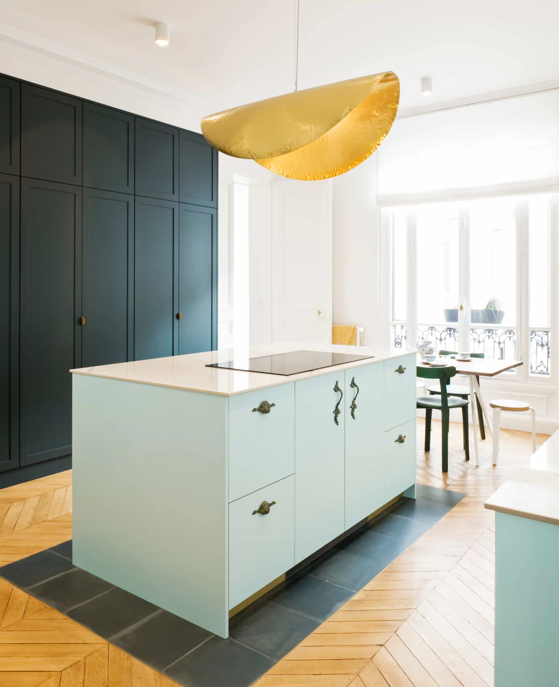 cuisine IKEA verte personnalisée par Studio Couleur 