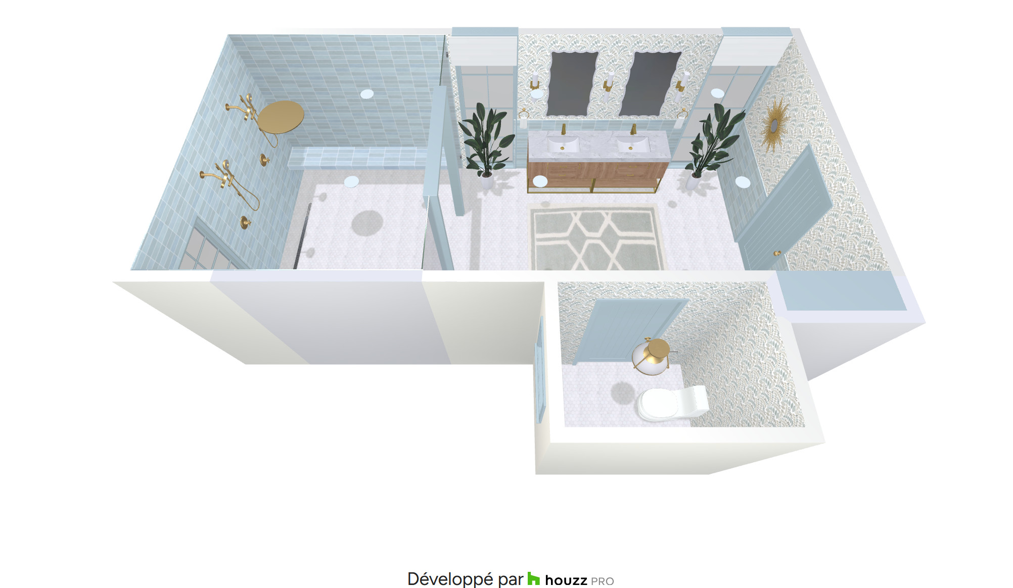 plan 3D salle de bain