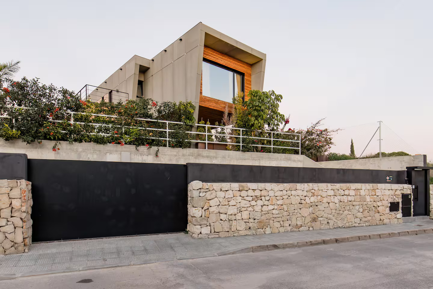 maison architecte béton et bois
