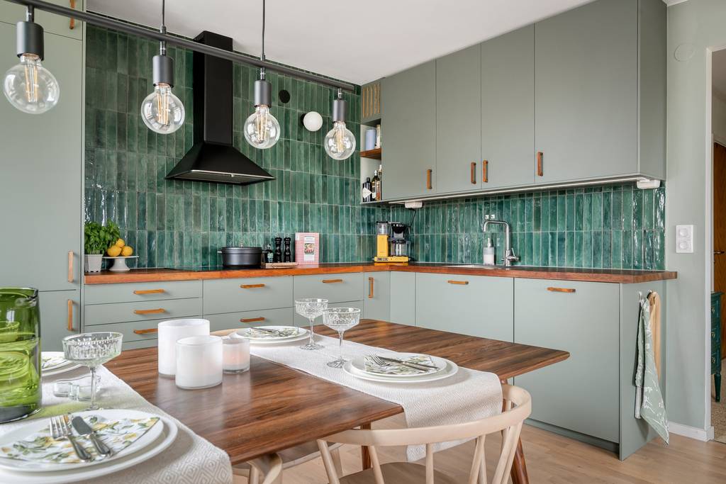 cuisine décoration scandinave verte cuisine décoration scandinave verte