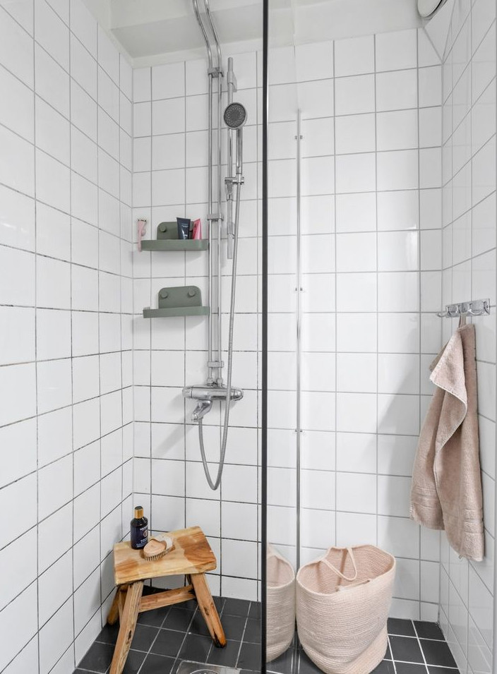 douche italienne carrelage blanc
