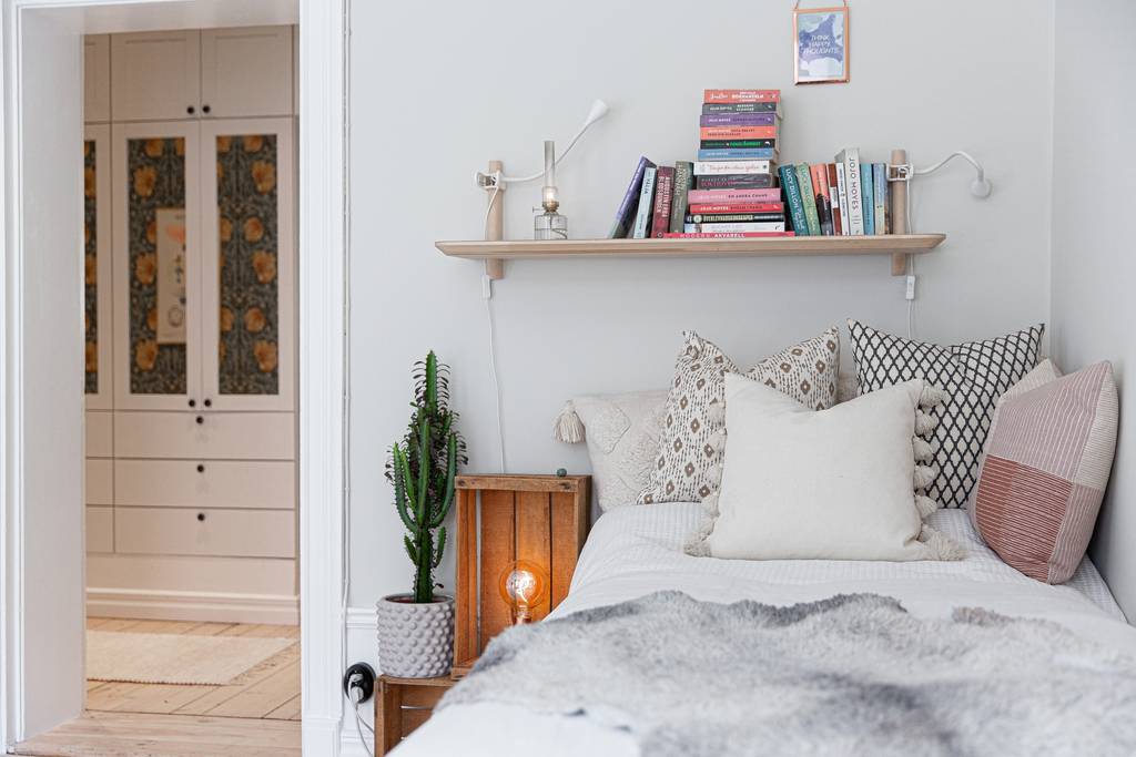 espace chambre dans studio 47m2 dans immeuble ancien