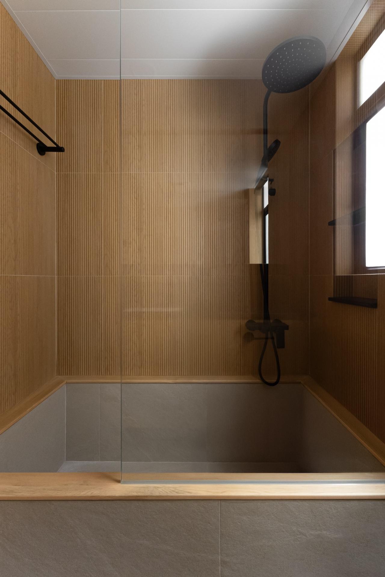 salle de bain béton et bois inspirée par le Japon salle de bain béton et bois inspirée par le Japon