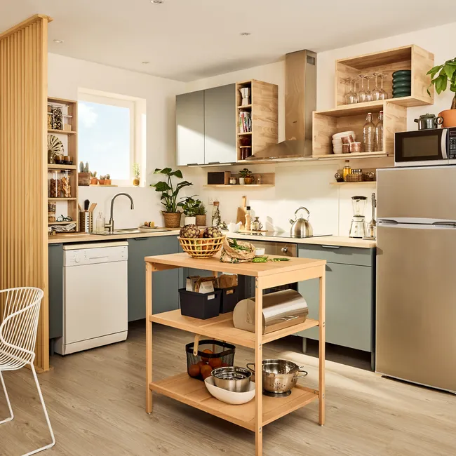 cuisine Leroy Merlin 2025 verte et bois cuisine Leroy Merlin 2025 verte et bois