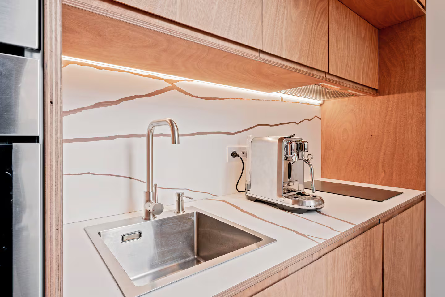 cuisine bois design studio 32m2 Bordeaux