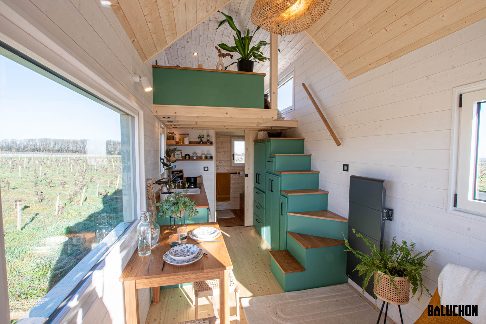 intérieur mini maison mobile Baluchon