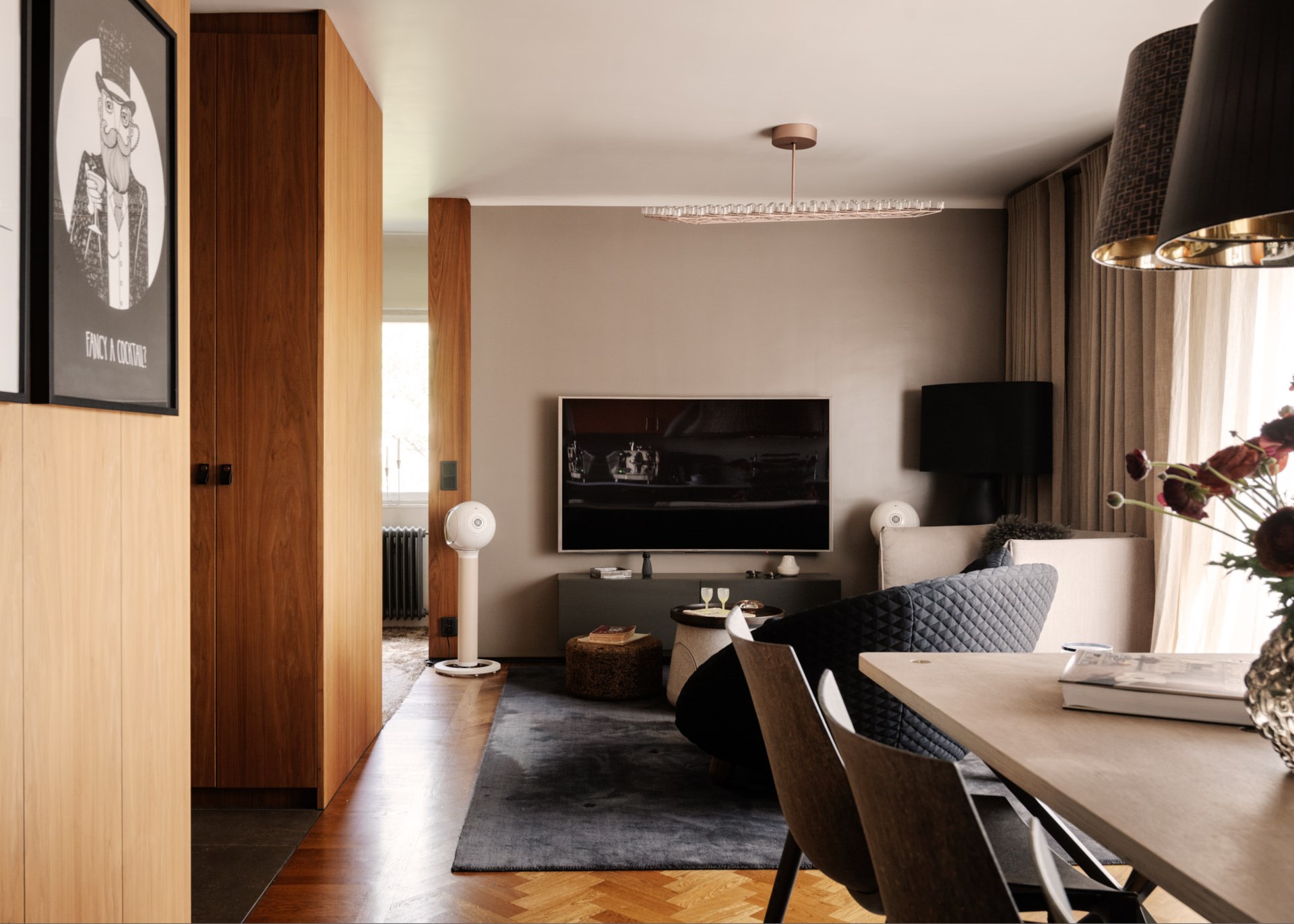 studio 42m2 avec alcôve décoration design bois et gris studio 42m2 avec alcôve décoration design bois et gris