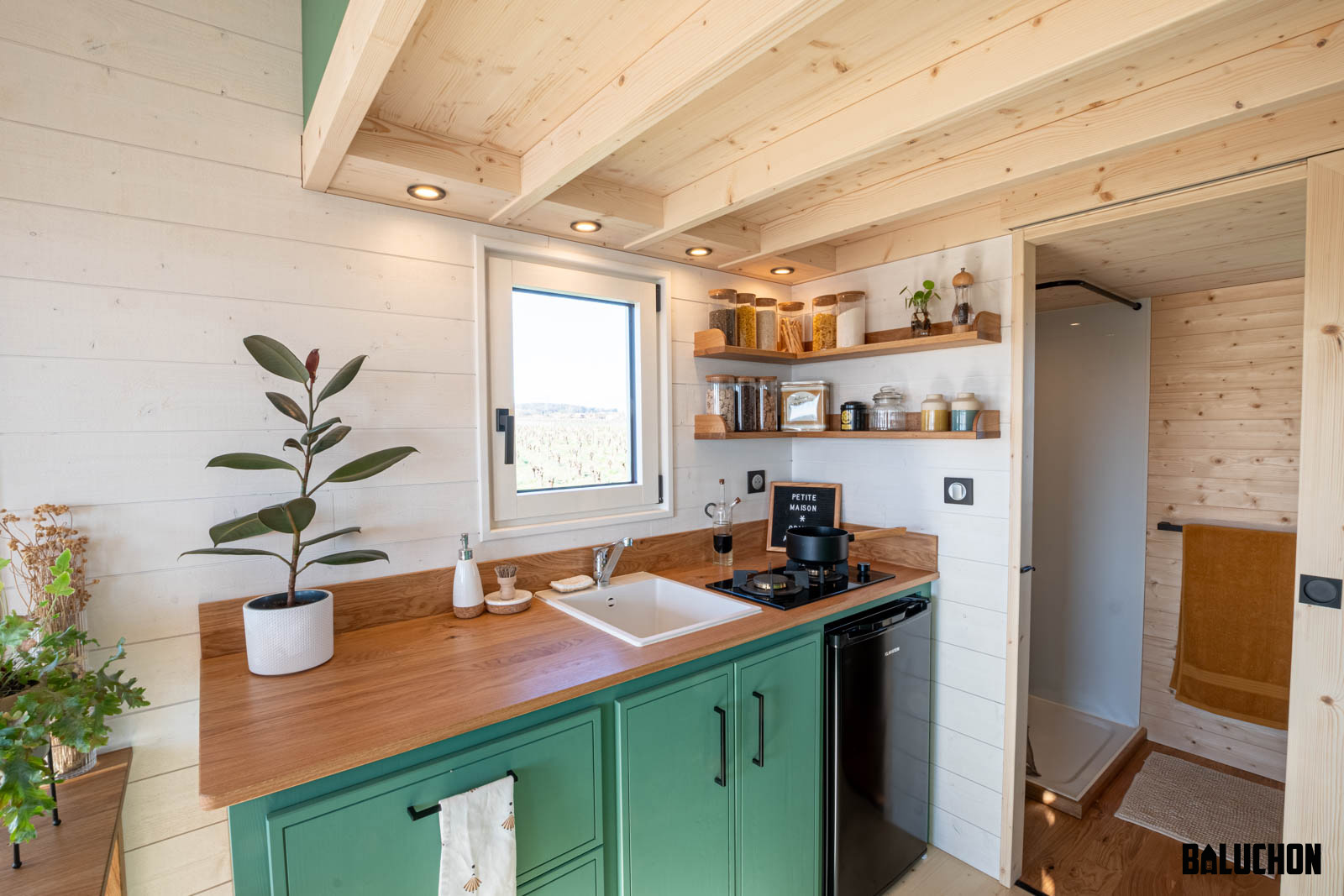 intérieur mini maison mobile Baluchon