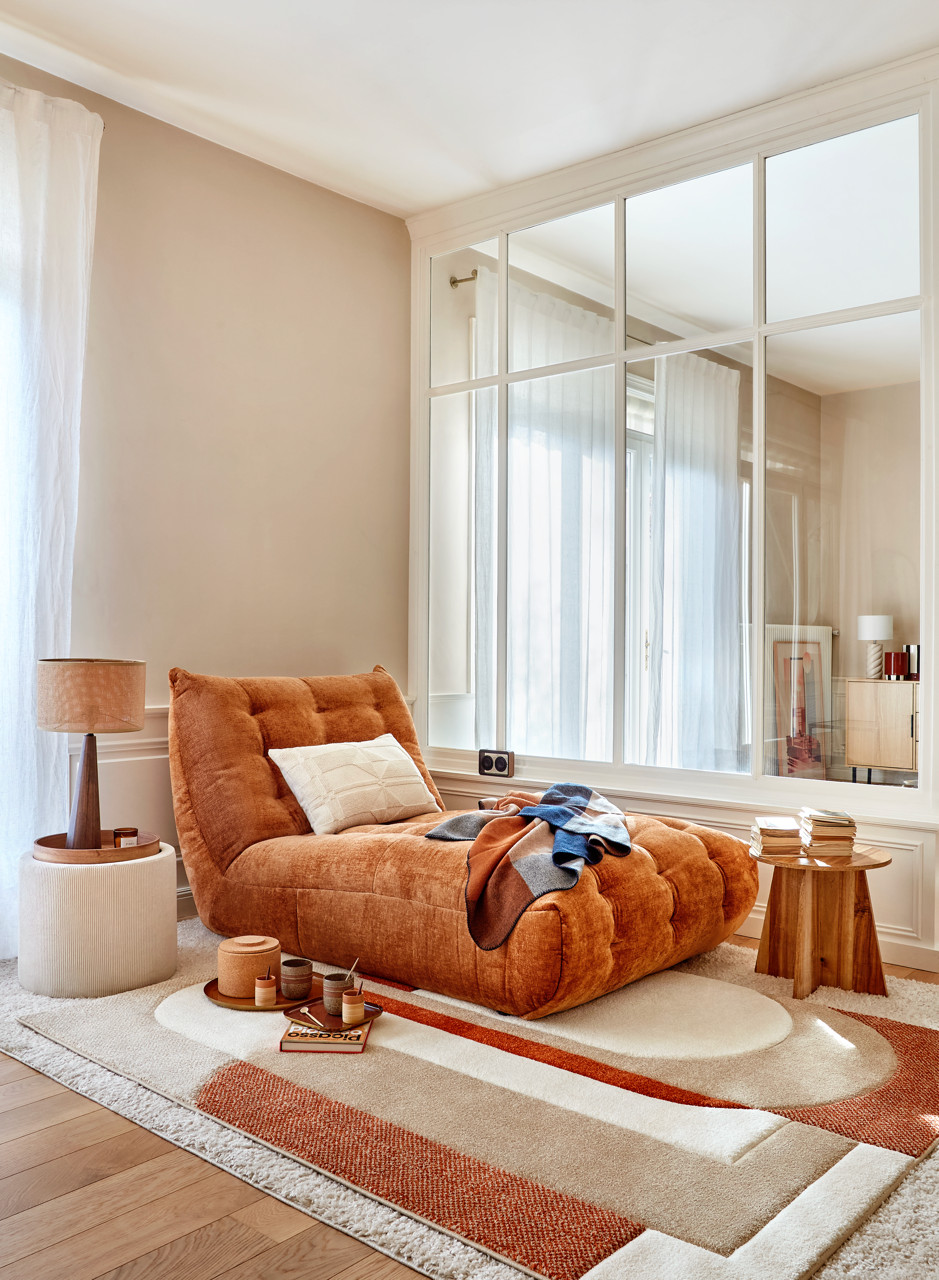 salon design mur terracotta nouvelle collection But automne/hiver 2025/2026 salon design mur terracotta nouvelle collection But automne/hiver 2025/2026