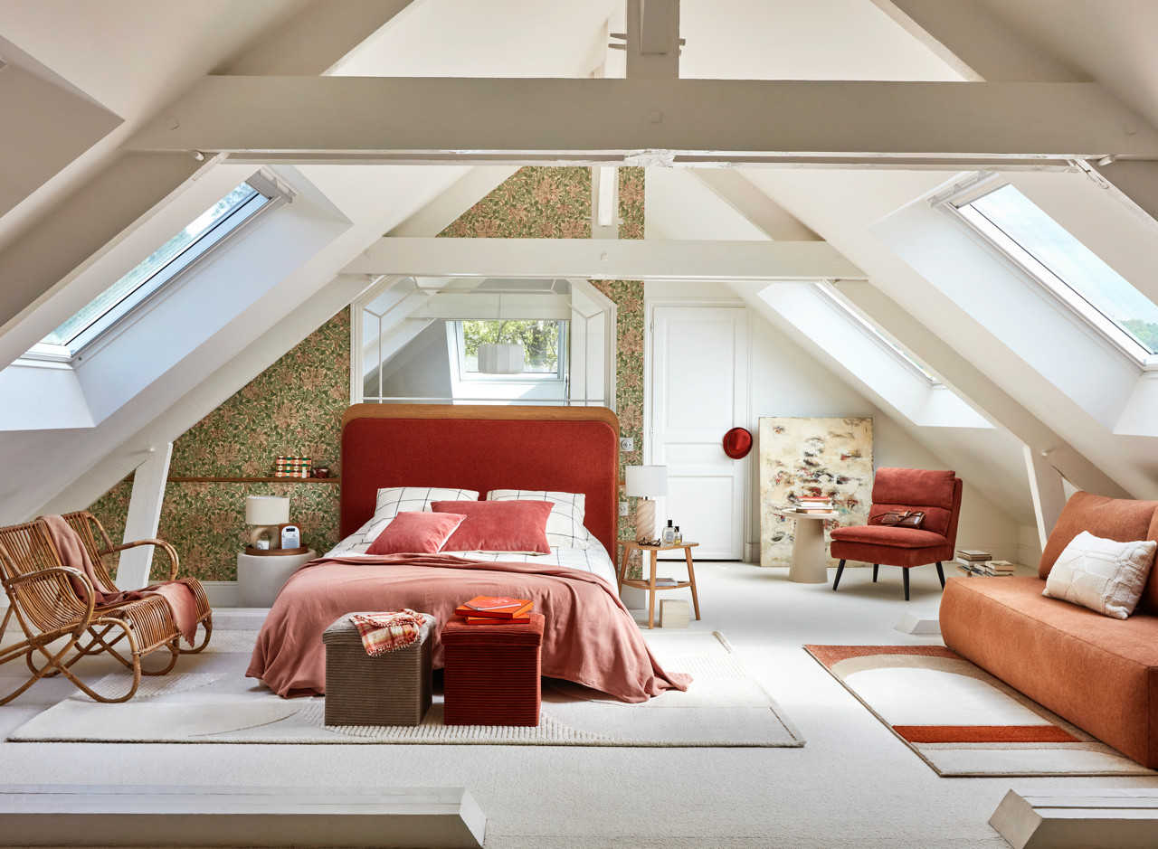 chambre mansardée nouvelle collection But automne/hiver 2025/2026 chambre mansardée nouvelle collection But automne/hiver 2025/2026
