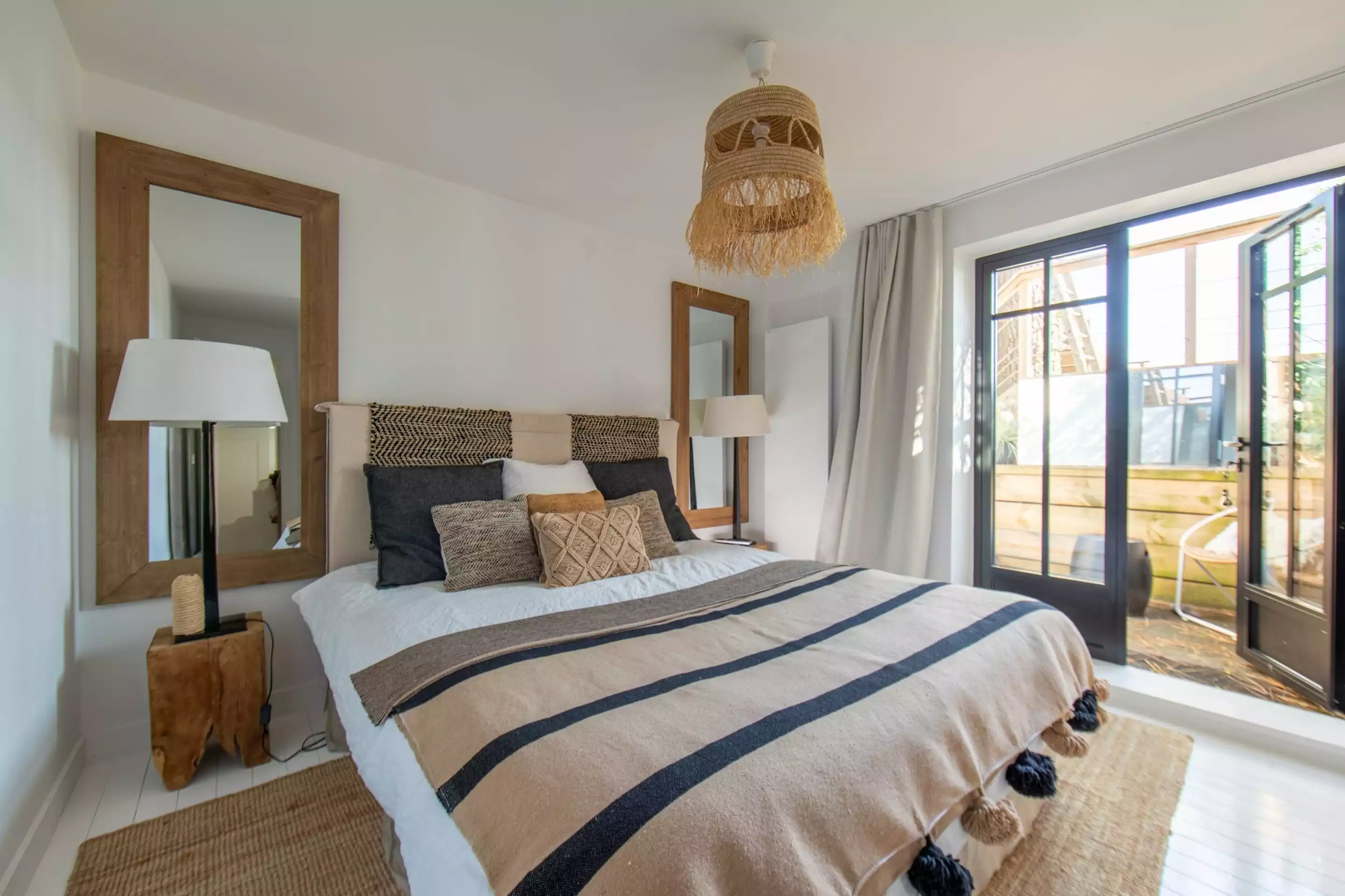 chambre décoration ethnique chic et naturelle villa Biancasa chambre décoration ethnique chic et naturelle villa Biancasa
