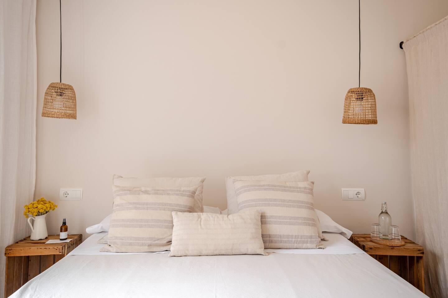 chambre décoration naturelle Sa Briseta chambre décoration naturelle Sa Briseta