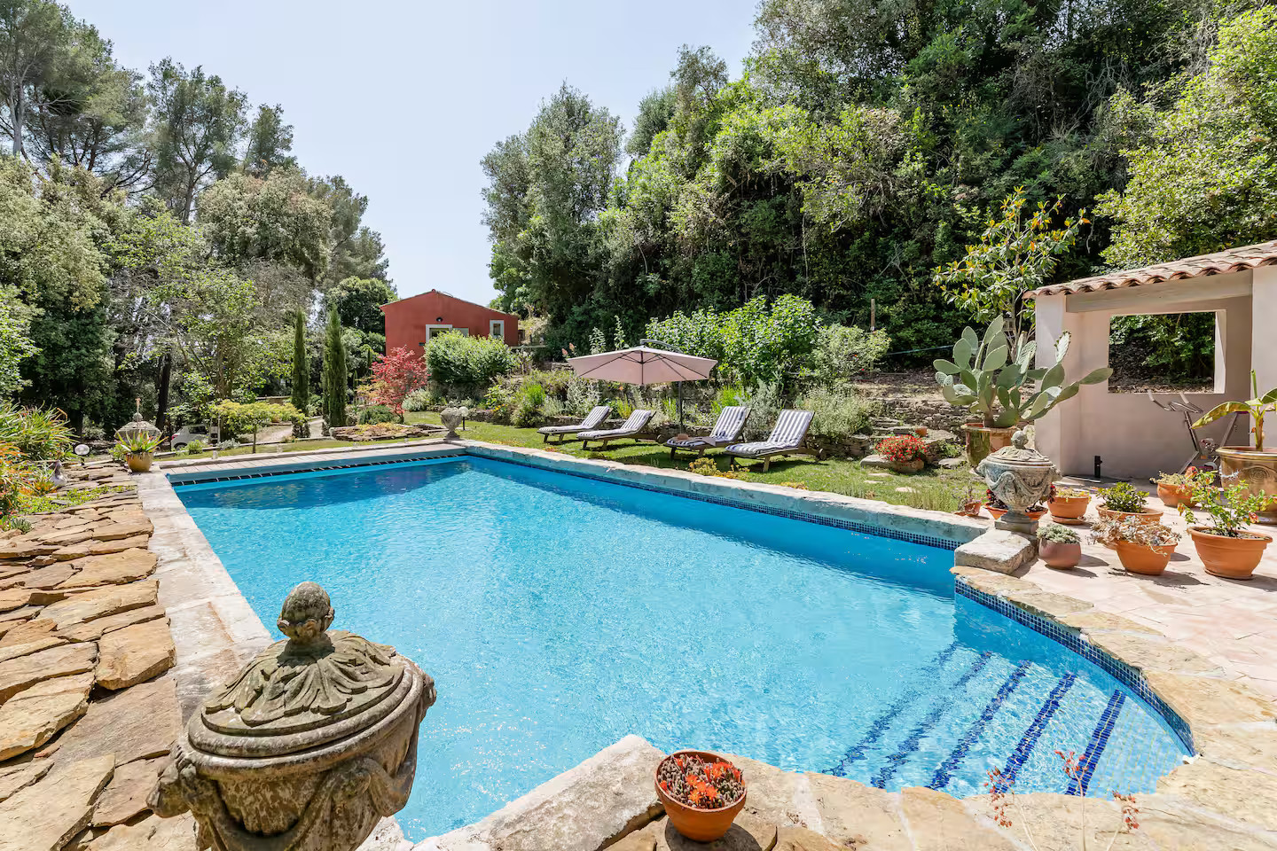 jardin avec piscine Provence