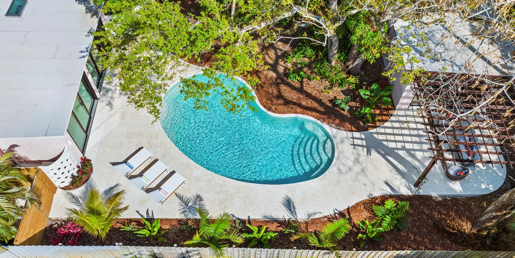 jardin avec piscine Casa Tropicale Vero Beach Floride jardin avec piscine Casa Tropicale Vero Beach Floride