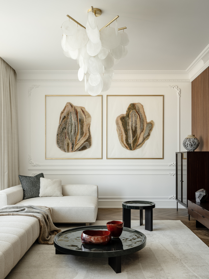 salon décoration contemporaine grand appartement raffiné