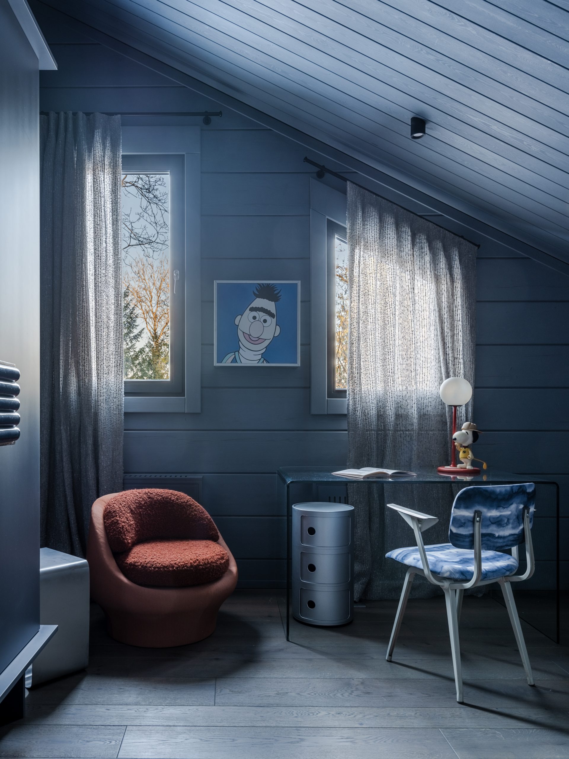 chambre bleue adolescent