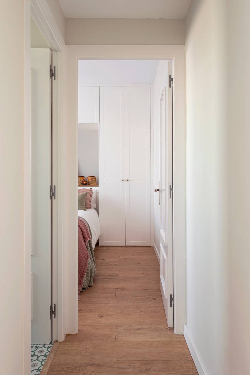couloir appartement 45m2 avec grande terrasse