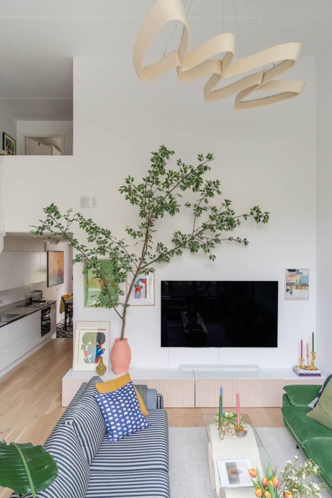 salon duplex décoration scandinave