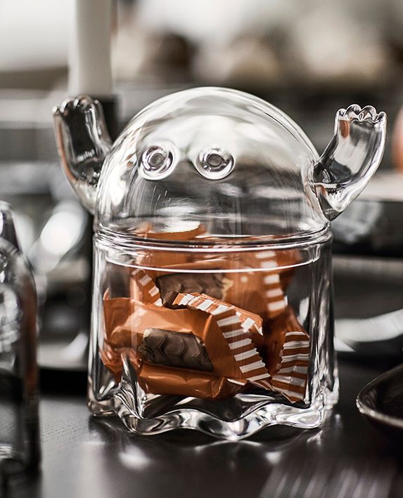 boite à bonbons fantome en verre collection automne 2025 IKEA