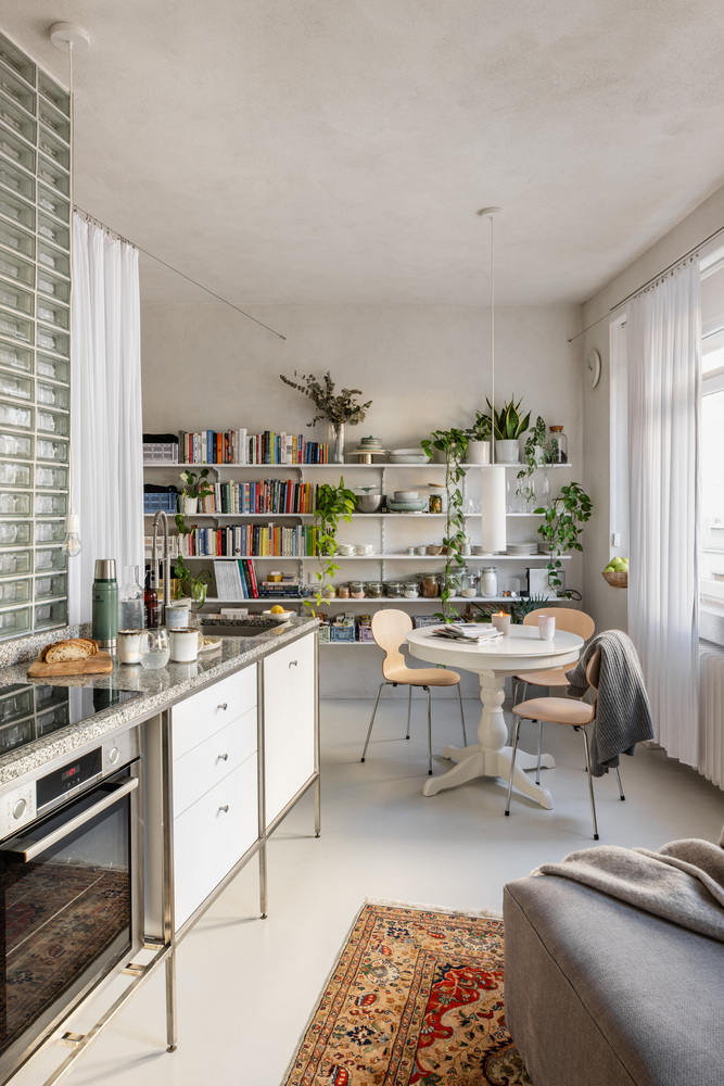 salon et cuisine petit appartement 35m2 studio rénové