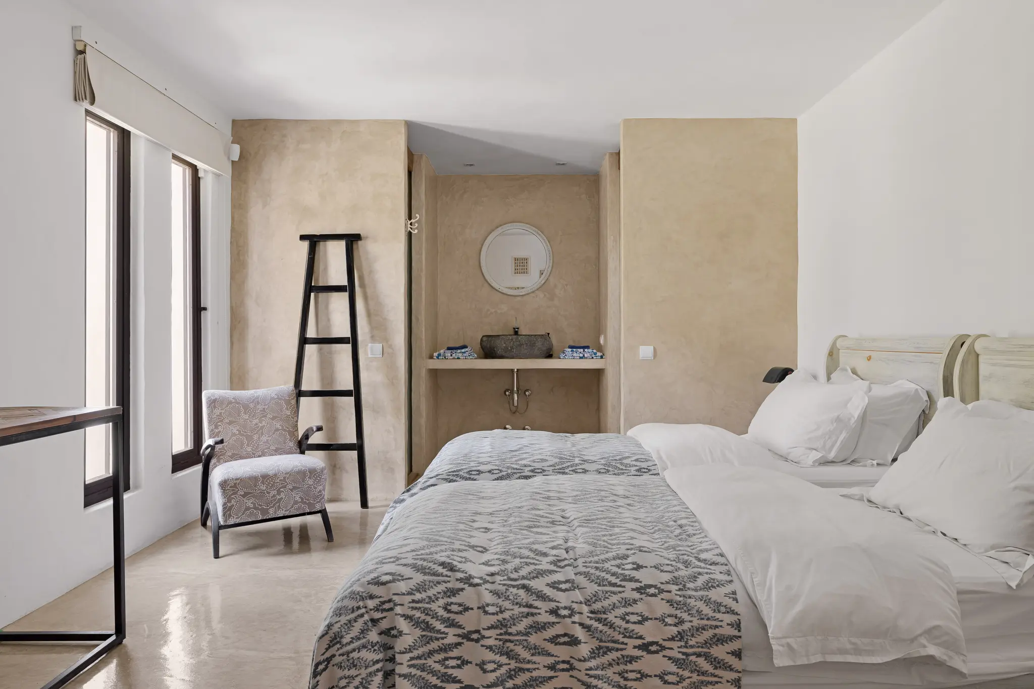chambre décoration contemporaine avec salle de bain