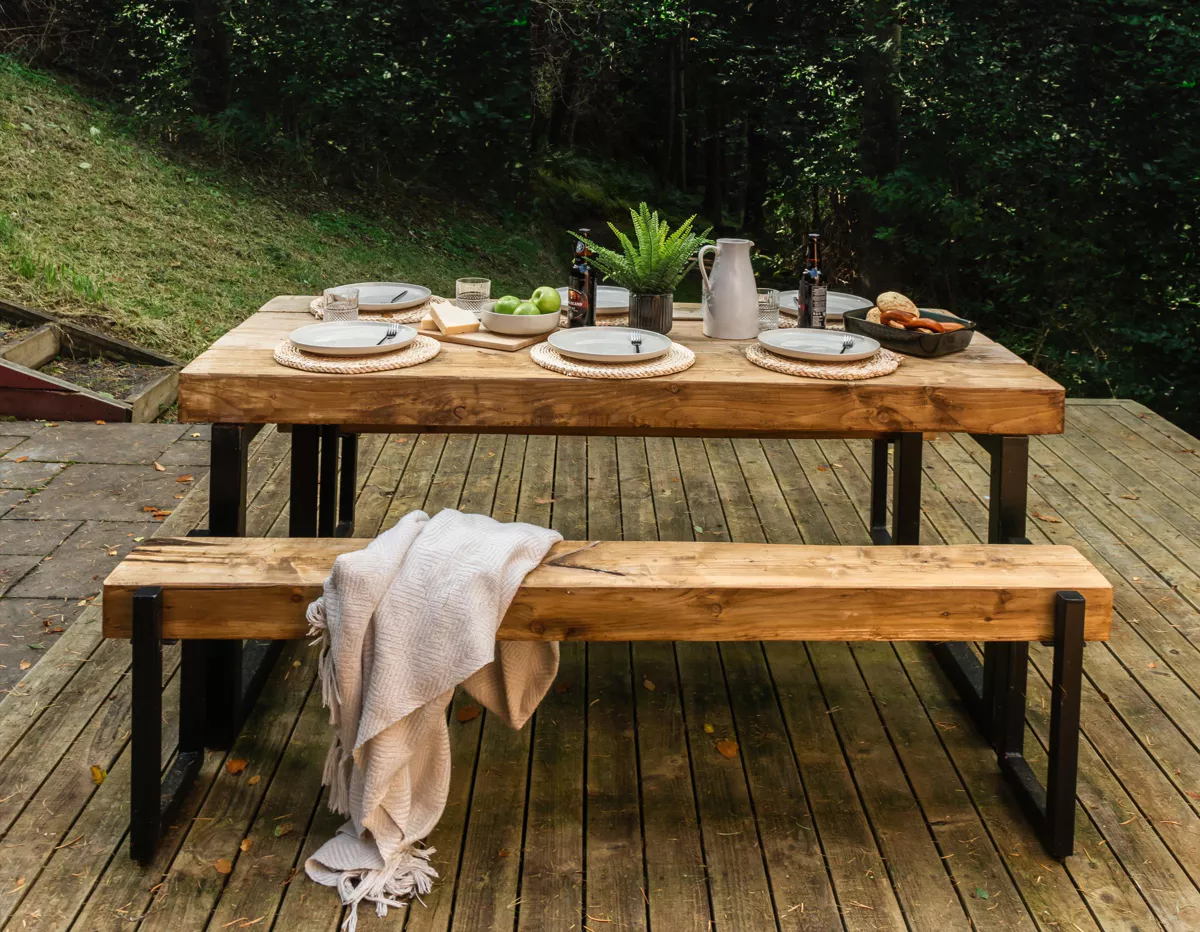 jardin avec terrasse maison en bois
