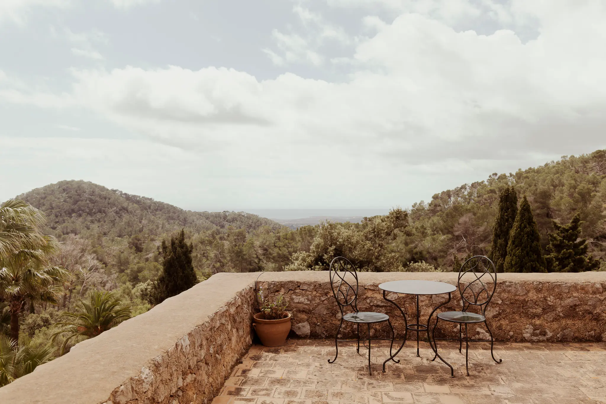 terrasse maison en pierres Majorque Ses Aigos