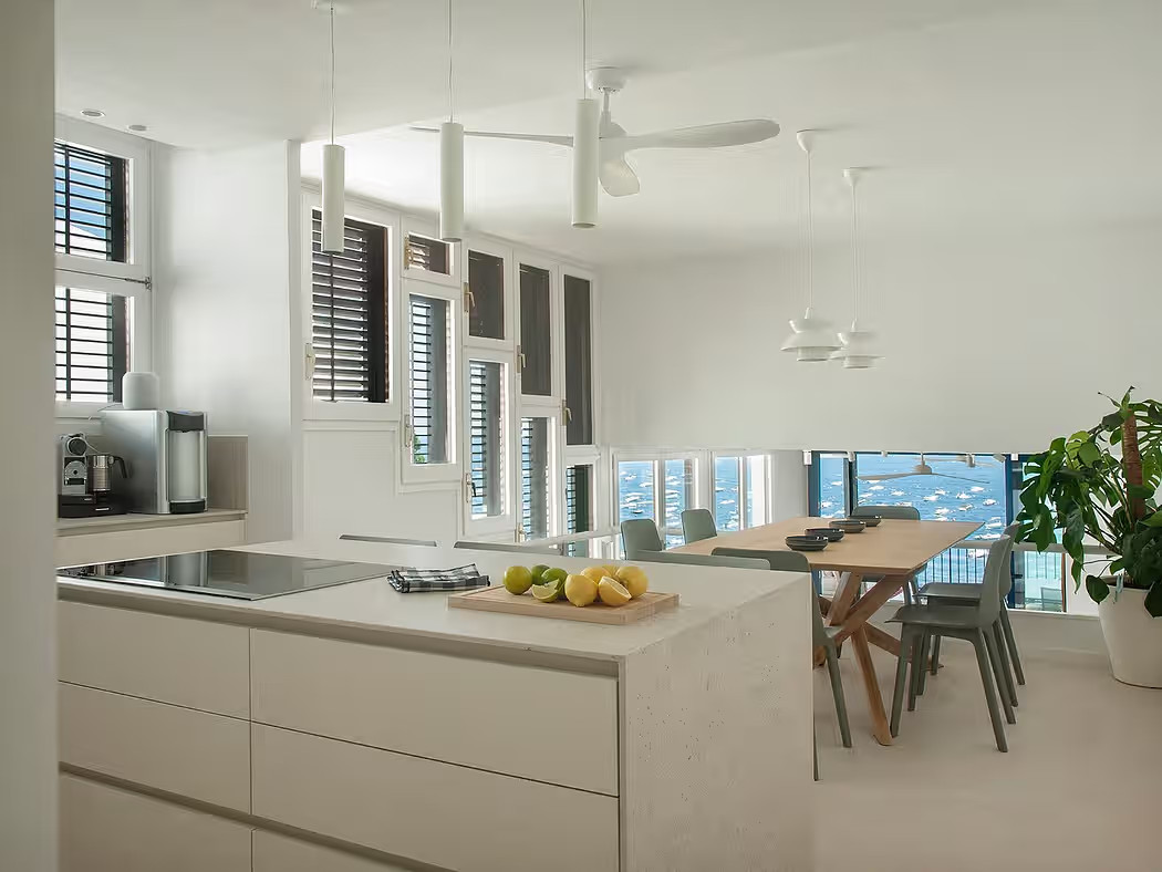 cuisine sur demi-niveau vue mer décoration design cuisine sur demi-niveau vue mer décoration design