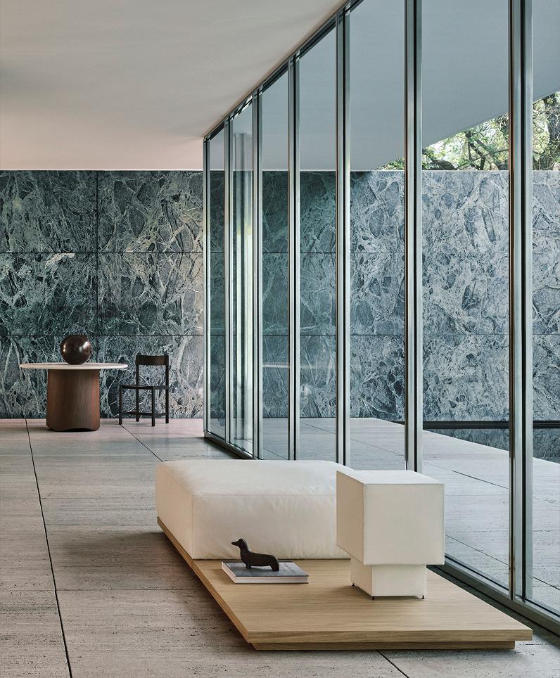 salon Pavillon Mies van der Rohe Barcelone collection Zara Home Vincent van Duysen