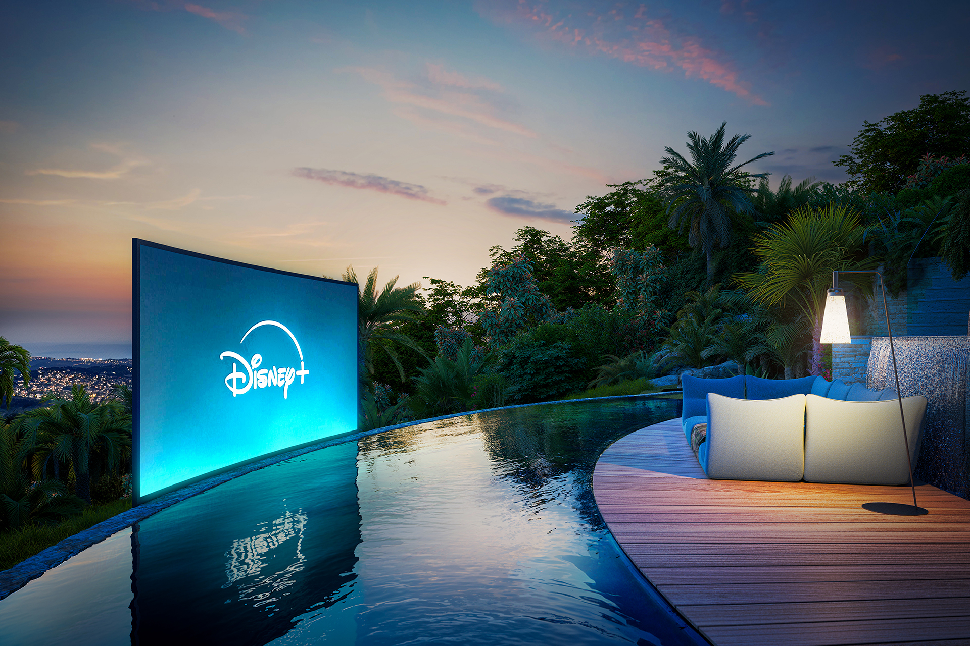 piscine avec home-cinema maison architecte CURV à Vence piscine avec home-cinema maison architecte CURV à Vence