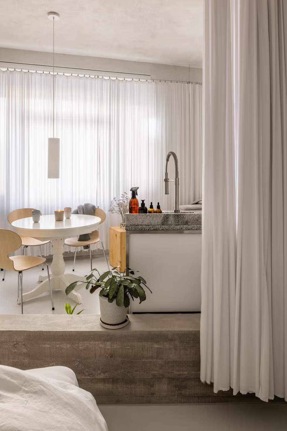 chambre ouverte mini loft