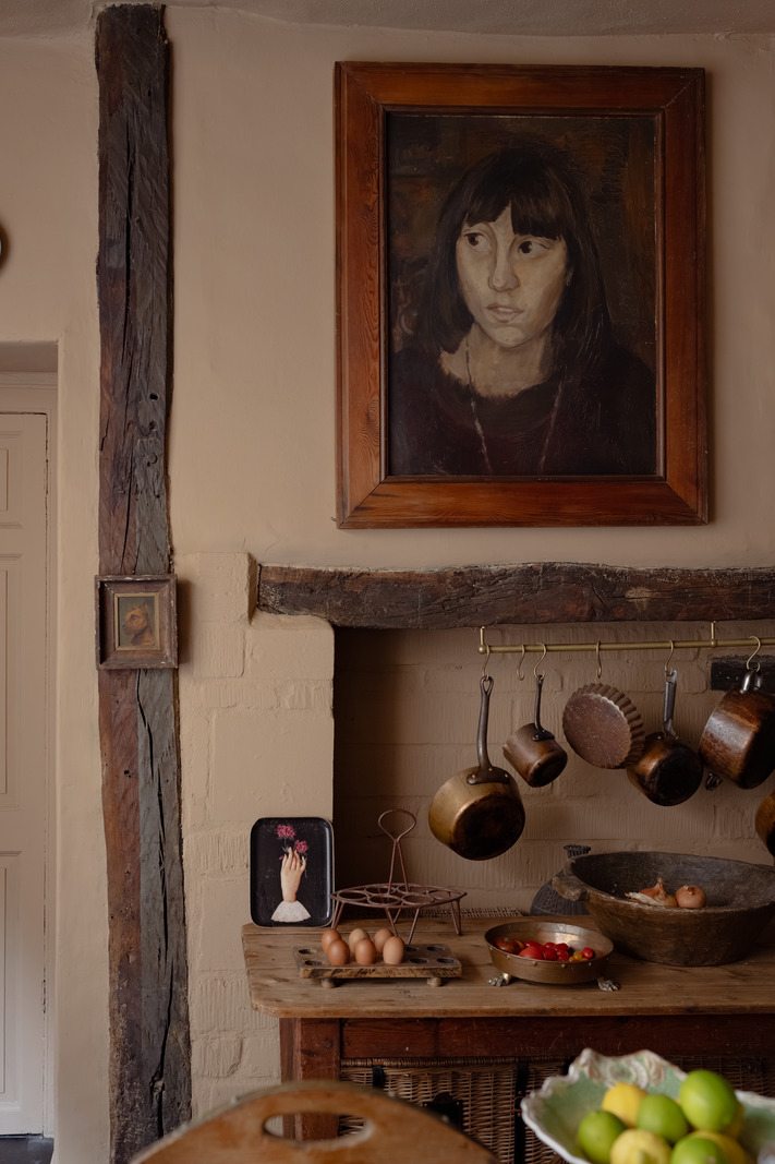 cuisine avec poutres et colombages décoration campagne chic maison anglaise