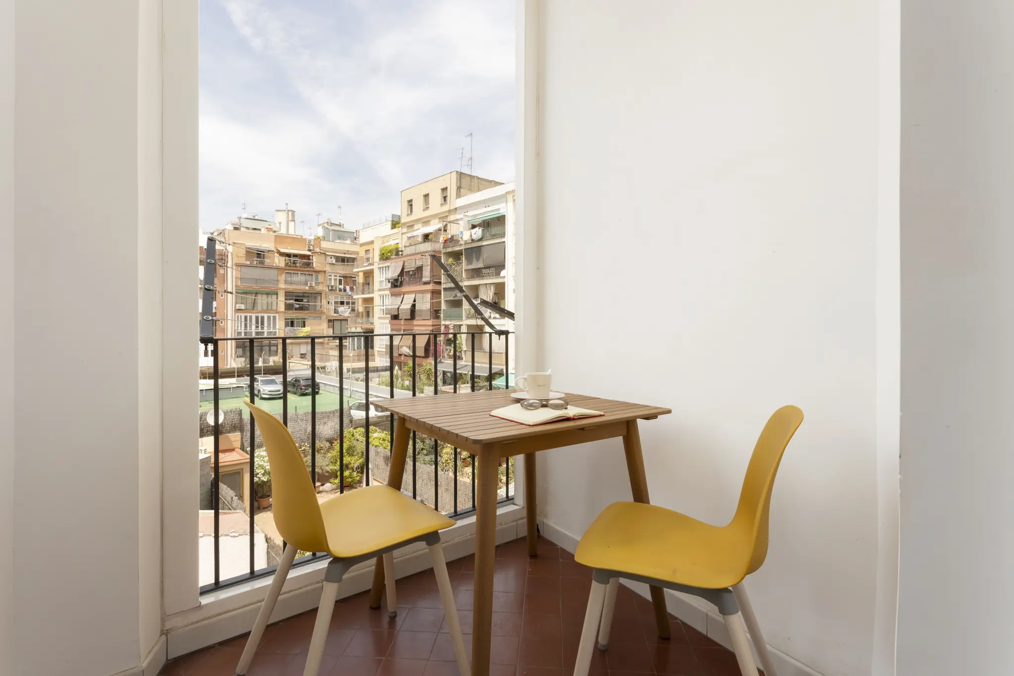 balcon appartement familial de 105m2 Barcelone