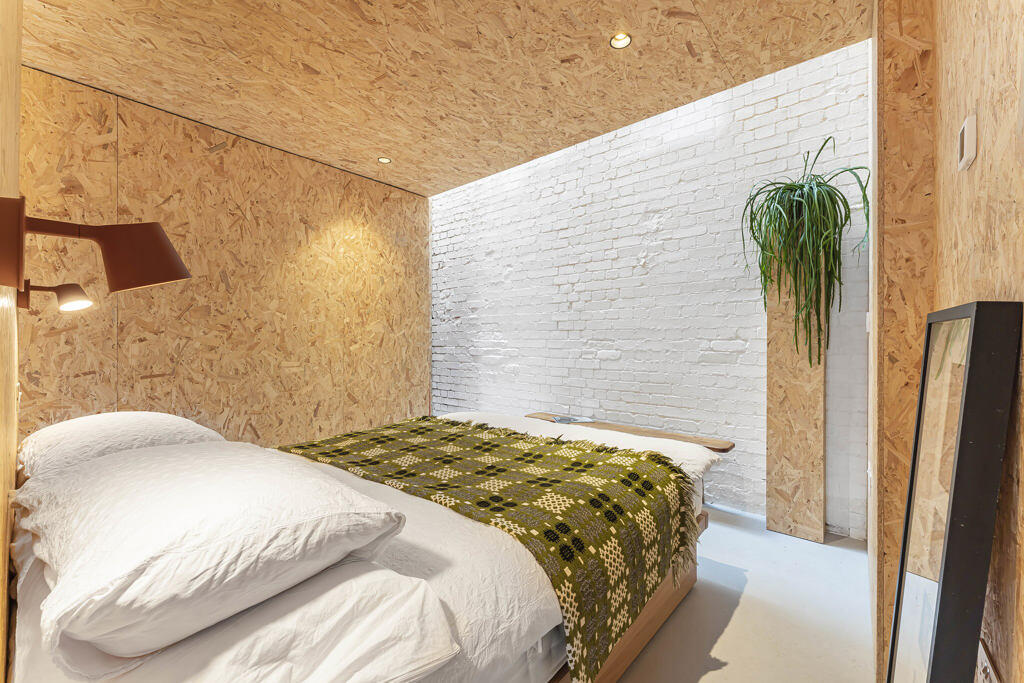 chambre semi-ouverte murs et plafond OSB chambre semi-ouverte murs et plafond OSB