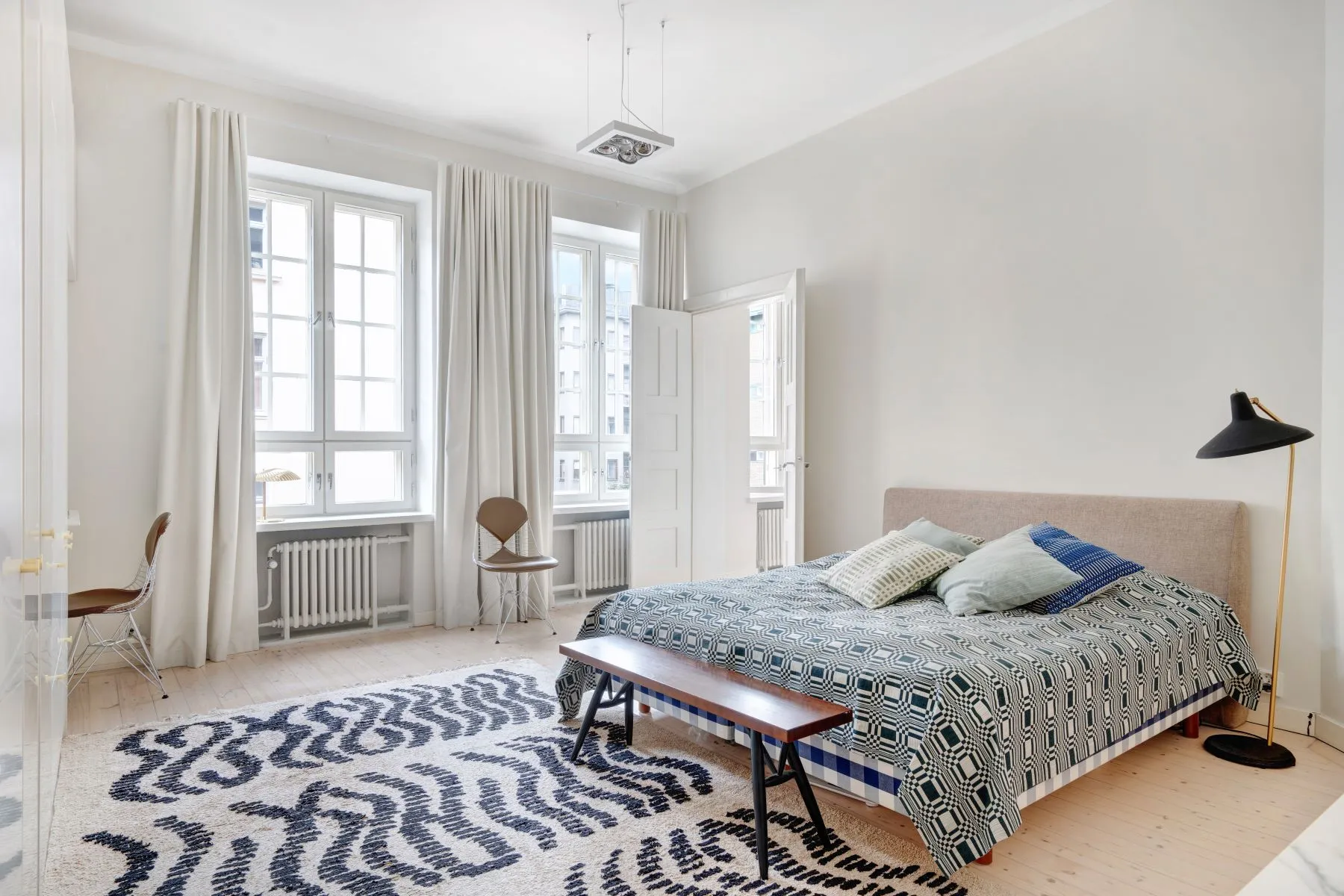 chambre blanche et bleue chambre blanche et bleue