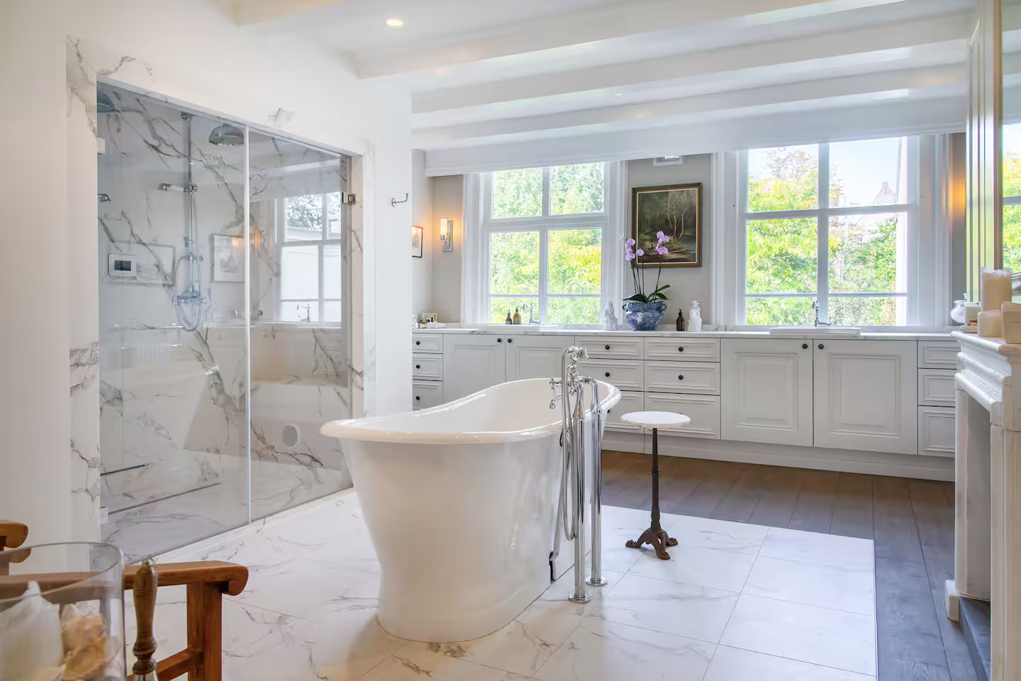 salle de bain marbre baignoire îlot salle de bain marbre baignoire îlot