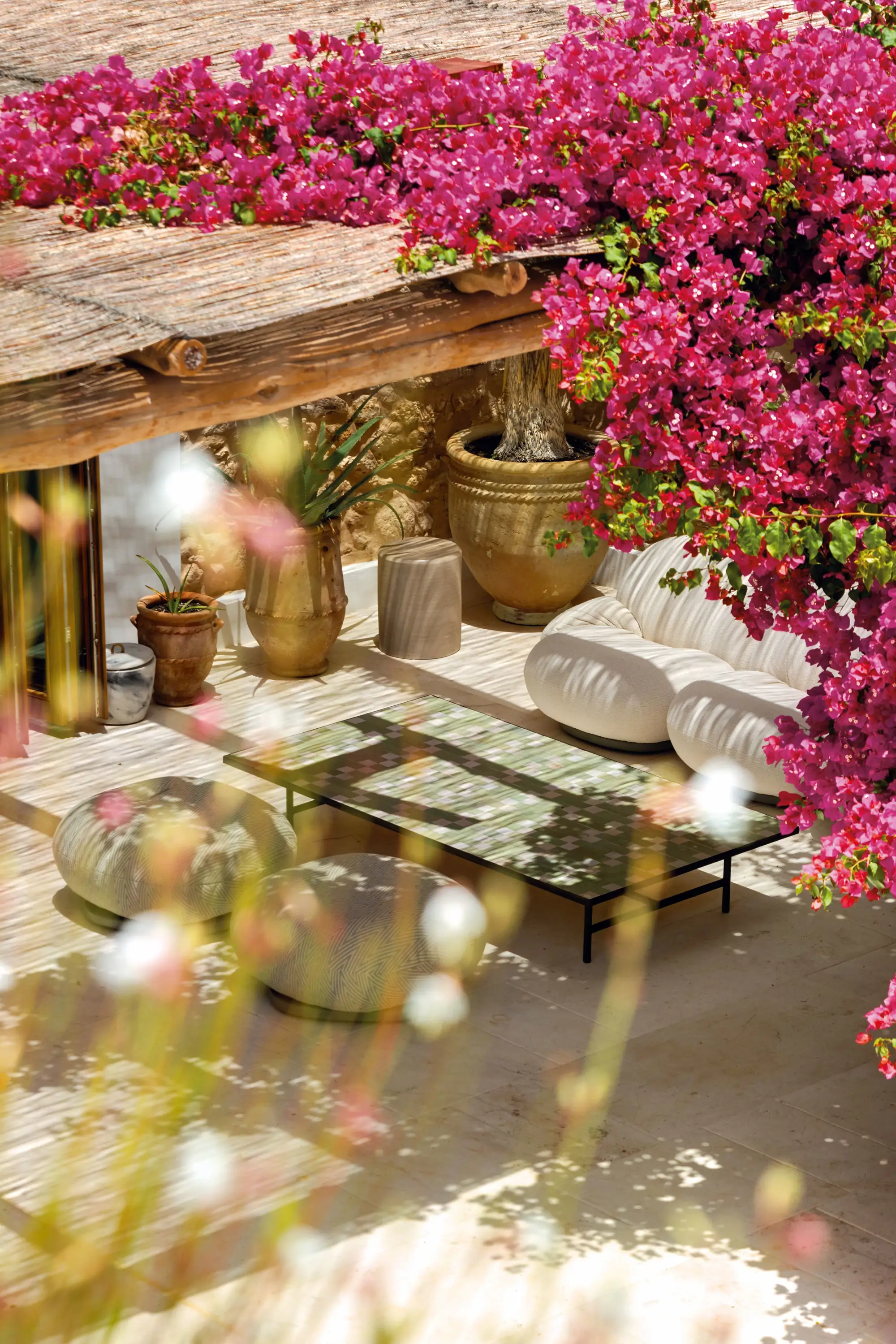 terrasse avec pergola bois