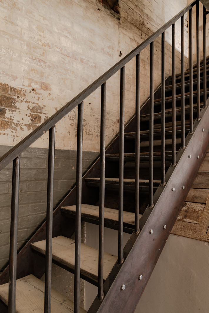 escalier métal maison loft