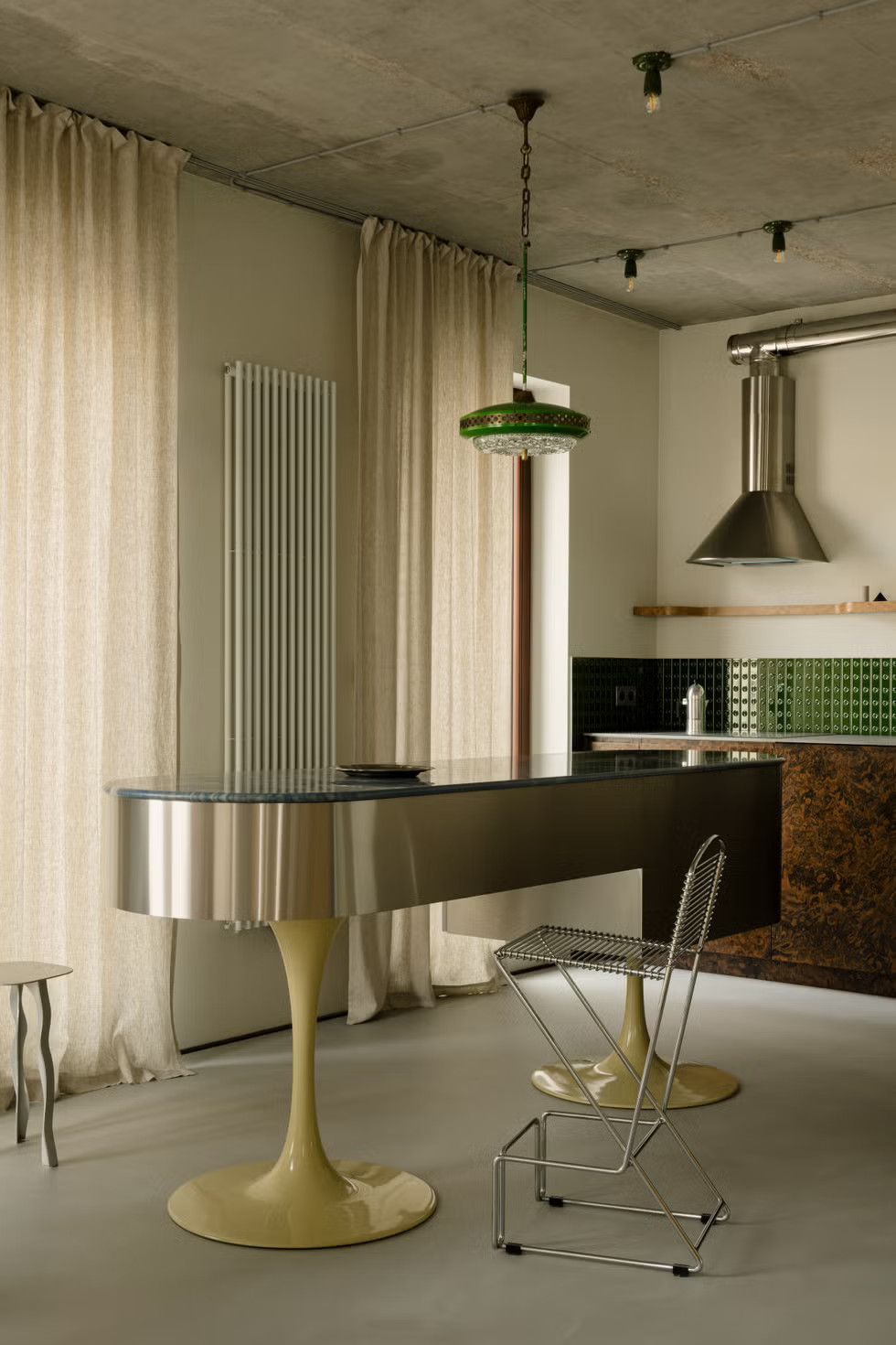 cuisine décoration vintage appartement 75m2